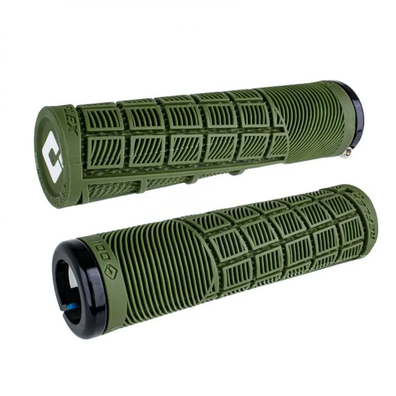 Odi Reflex XL MTB 135mm Lock-on Grips in Army/Camo Green - Main Image