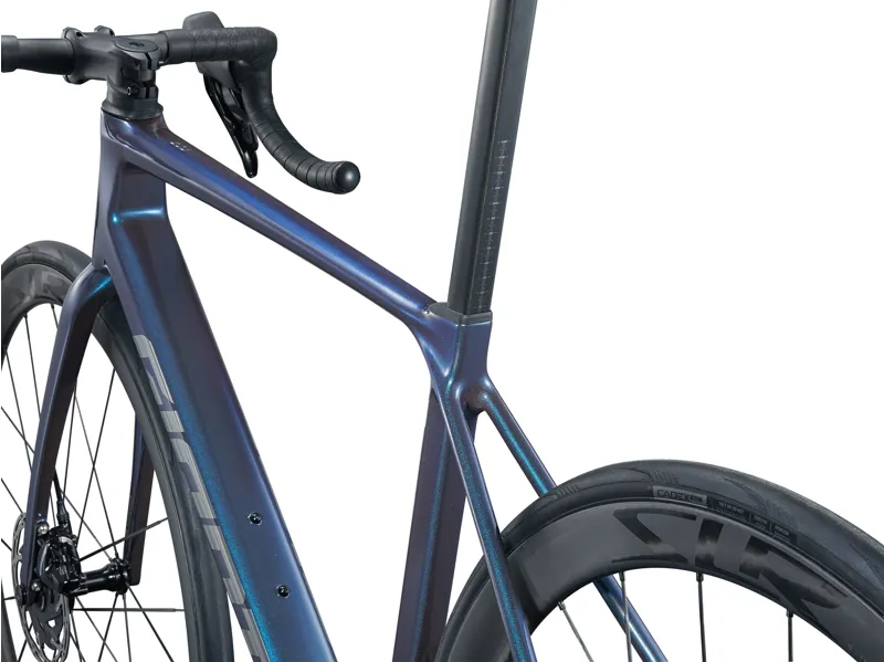 Giant TCR Advanced Pro 0-AXS Road Bike In Gloss Ocean Twilight/Lightning Silver-2