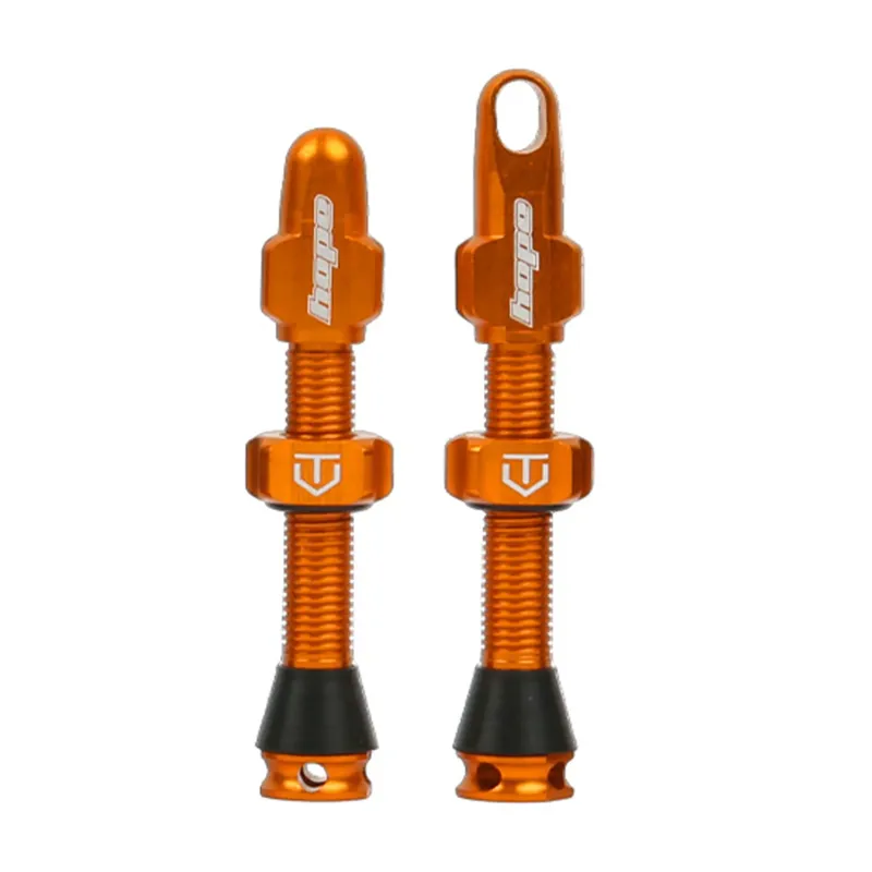 HOPE TUBELESS VALVE PAIR 40MM ORANGE