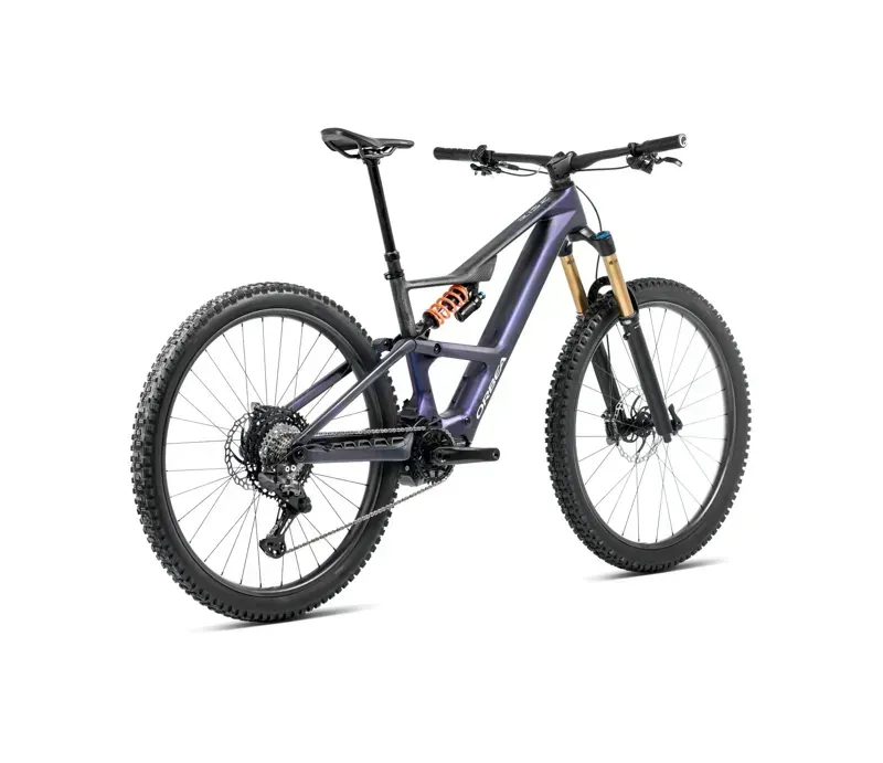 Orbea Rise Lt M10 420Wh E-Mountain Bike In Tanzanite Carbon View/Carbon Raw Matt-2