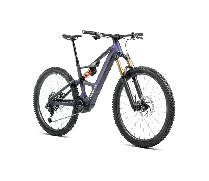 Orbea Rise Lt M10 420Wh E-Mountain Bike In Tanzanite Carbon View/Carbon Raw Matt-1